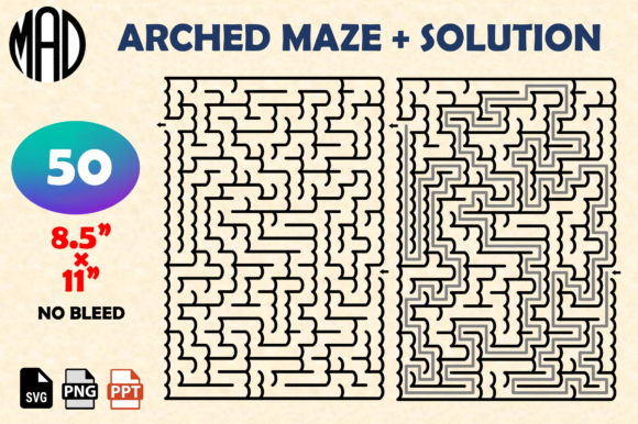 50 Arched Mazes: Graphics & KDP Interiors Review