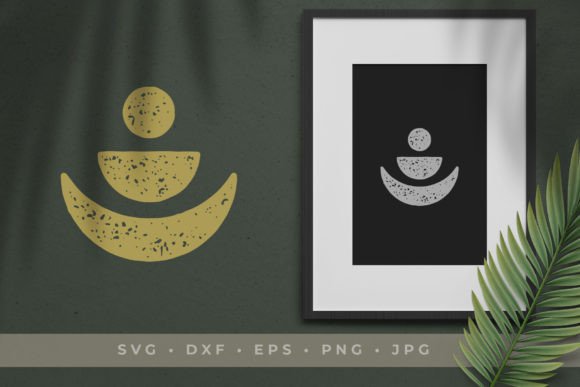 Abstract Esoteric Amulet Half Moon: Graphics & Illustrations