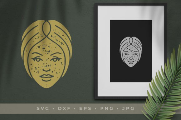 Antique Goddess Face with Grunge Texture Graphics Review