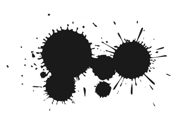 Black Ink Splash Grunge Graphics & Illustrations for Crafting