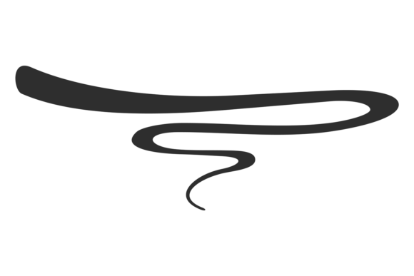 Black Swoosh Calligraphy Letter Tail D Illustration Review