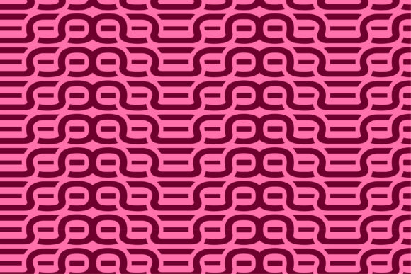 Chain Pink Red Seamless Pattern