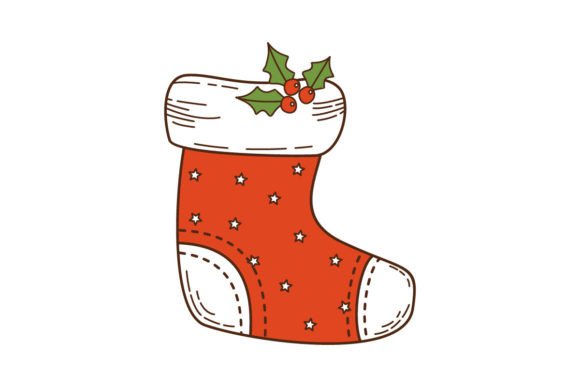 Christmas Stocking with Colorful Graphics & Illustrations Review