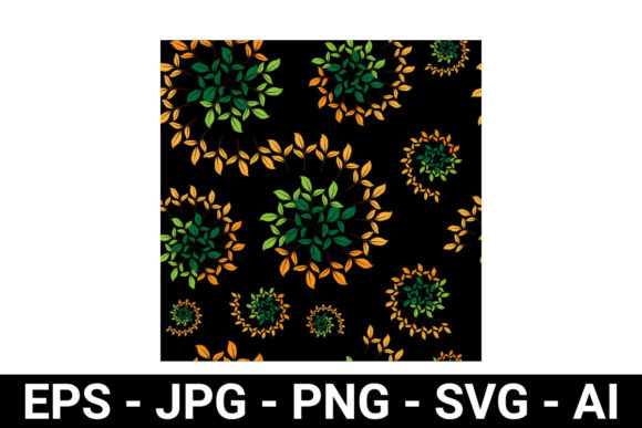 Colorful Leaf Seamless Pattern: Graphics & Patterns Review