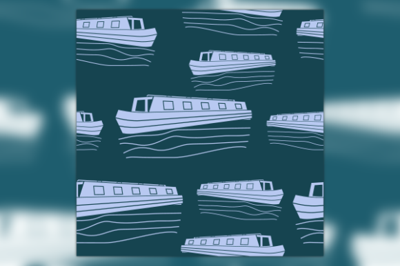 Flat Oblique Narrow Boat Dark Pattern for Graphics & Patterns