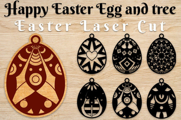 Happy Easter Egg Laser Cut SVG for Spring Amp Laser Cutting