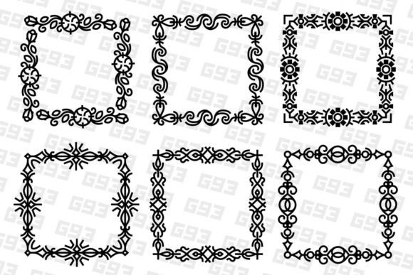 Line Art Flourish Frames: Graphics & Illustrations Review