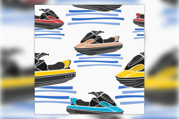 Pattern of Oblique Personal Watercraft Graphics