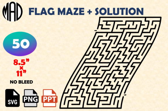 Reviewing 50 Wavy Flag Mazes With Solutions