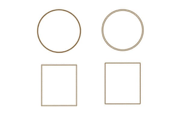 Rope Frame Graphics & Round Illustrations for Crafters