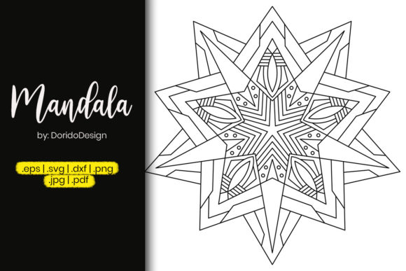 Star Mandala Coloring Page – Vol 64 Graphics & Coloring Pages Amp