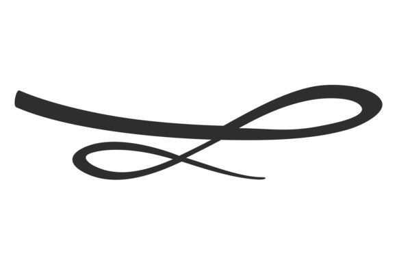 Typography Underline Swoosh. Black Calli